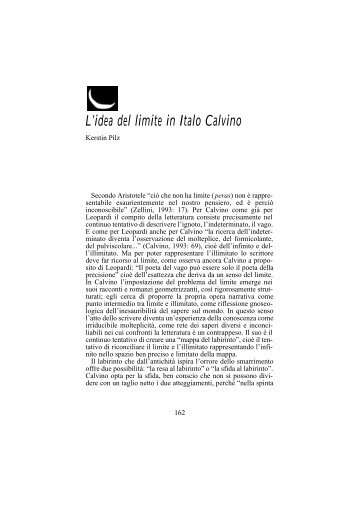 L'idea del limite in Italo Calvino - Aperture