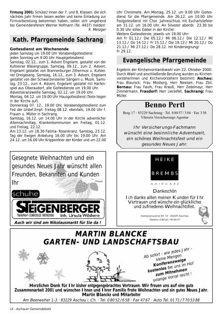 Gemeinde-Blatt - Gewerbeverein Aschau