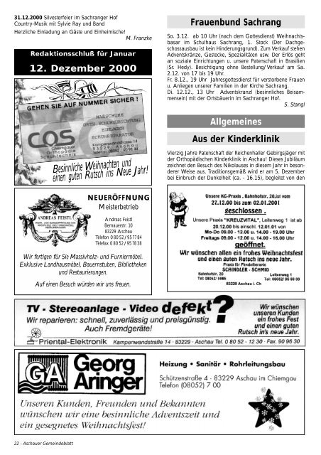 Gemeinde-Blatt - Gewerbeverein Aschau