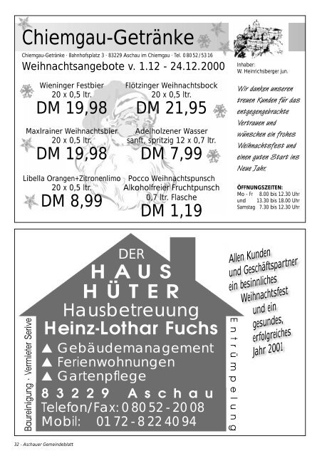 Gemeinde-Blatt - Gewerbeverein Aschau