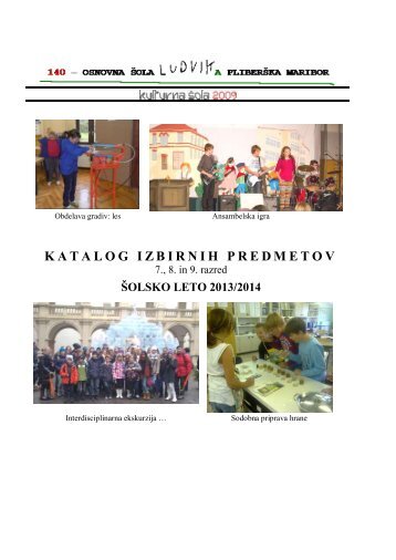 Katalog izbirnih predmetov 2013/2014