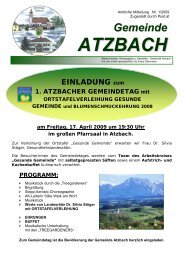 PROGRAMM - Atzbach -  Land Oberösterreich