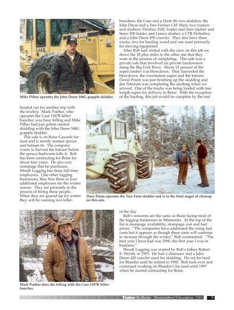 Timber Bulletin Nov/Dec - Minnesota Forest Industries