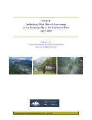 DRAFT Preliminary Bear Hazard Assessment of the Municipality of ...