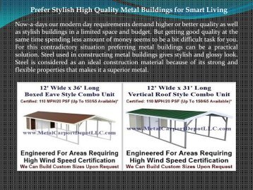 Prefer Stylish High Quality Metal Buildings for Smart Living