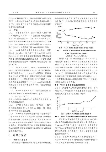白术多糖的溶液构象及其变化 - 陕西师范大学学报