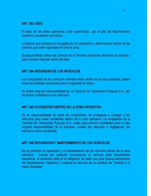 Manual Operativo Terminal de Transportes PopayÃ¡n S.A