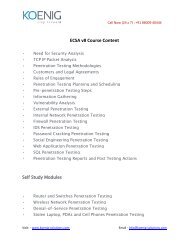 ECSA v8 Course Content