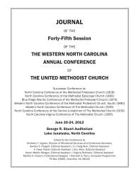 Table of Contents - Western North Carolina Conference