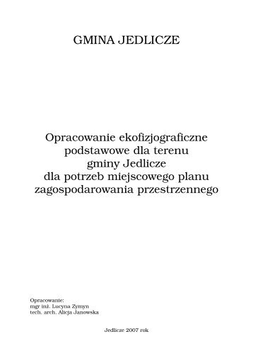 GMINA JEDLICZE - ECO 12.pdf - BIP - UrzÄd Miasta i Gminy Jedlicze