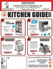 kitchen guide - Denson Commercial Food Equipment Inc.