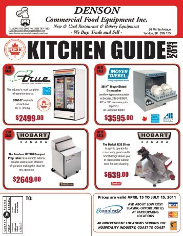 kitchen guide - Denson Commercial Food Equipment Inc.