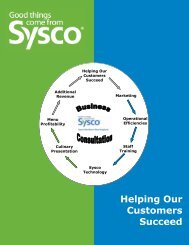 What is a Customer Visit - Sysco of Northern New England