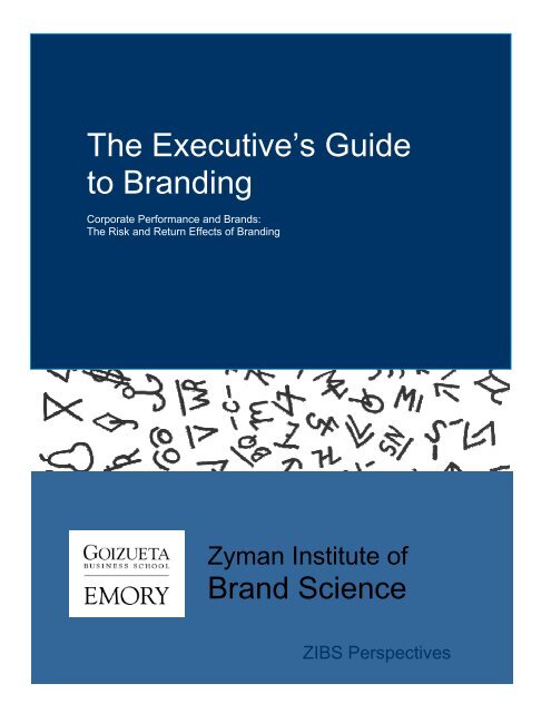 The Executive's Guide to Branding - Emory Marketing Institute