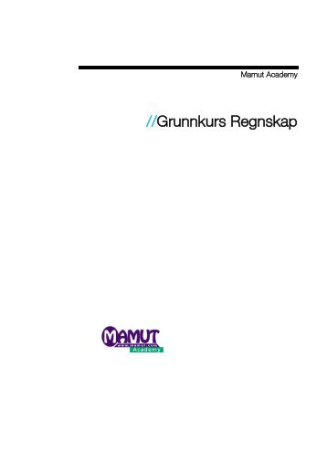 Grunnkurs Regnskap - Mamut