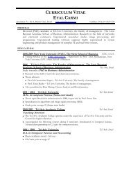 CURRICULUM VITAE EYAL CARMI