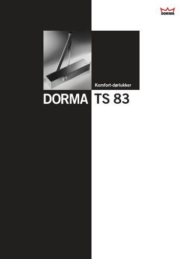 Brosjyre Dorma TS83 - Mamut ServiceSuite WebShop