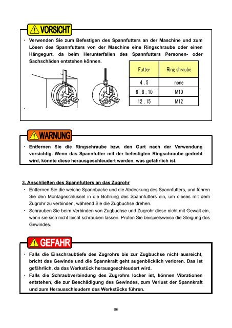 BETRIEBSANLEITUNG Typ B-200/BT200 - Kitagawa Europe