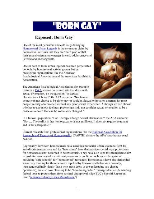 Are People Born Gay?--PDF - NJIAT