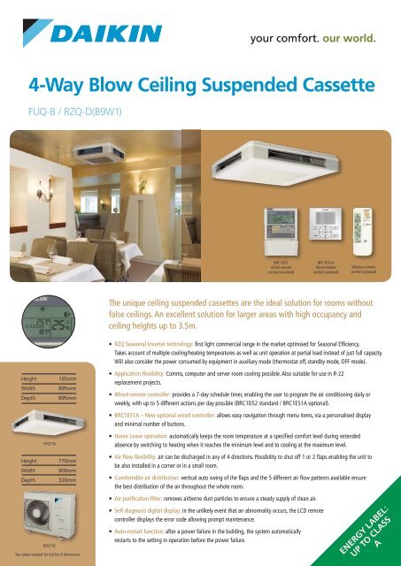 4 Way Blow Ceiling Suspended Cassette Ultimate Air