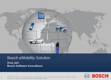 Bosch eMobility Solution - Energy Studies Institute