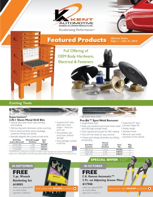 Featured Products Effective Dates: - Kent-Automotive.com