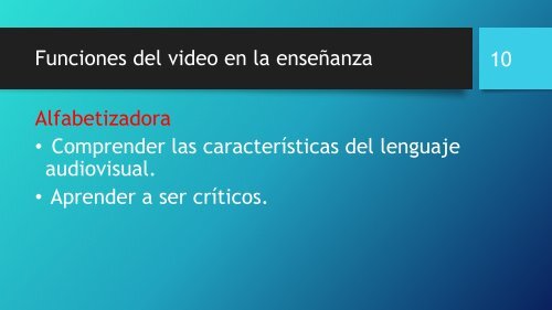 Video y Enseñanza