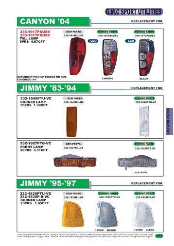 G.M.C SPORT UTILITIES - 0086parts.com 0086parts