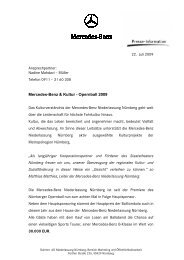 Presse-Information 22. Juli 2009 Ansprechpartner - Mercedes-Benz ...