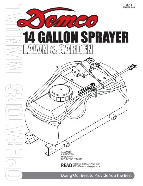 AS20005 - 14 Gallon Pro Series Manual - Demco Products
