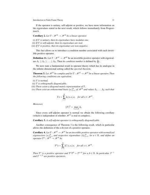 Introduction to Finite Frame Theory - Frame Research Center