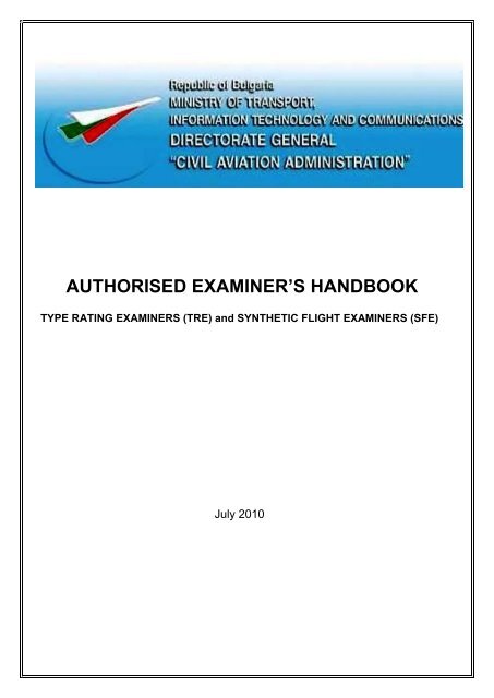 Sample Test Examiner Handbook.pdf AUTHORISED EXAMINER'S HANDBOOK