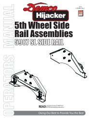 5987 - 5TH Wheel Set of SL Siderails - Demco Products