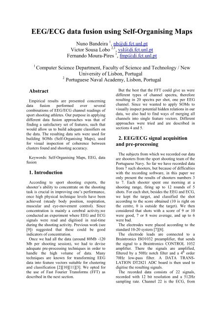 EEG/ECG data fusion using Self-Organising Maps