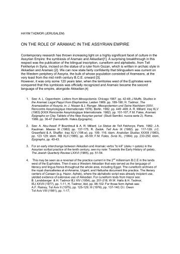 ON THE ROLE OF ARAMAIC IN THE ASSYRIAN EMPIRE.docx