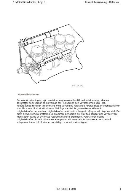 2. Motor\Grundmotor, 4-cyl b... Teknisk beskrivning ... - DatorKungen