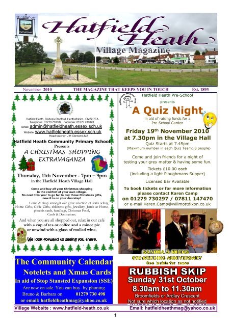 November2010 Edition - Hatfield Heath Village Magazine