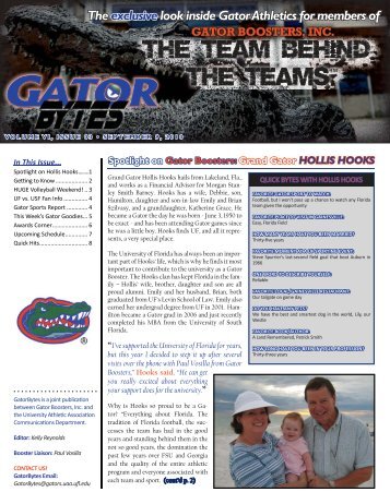 Theexclusivelook inside Gator Athletics for members of f
