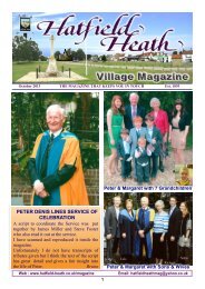 October2013 Edition - Hatfield Heath Village Magazine