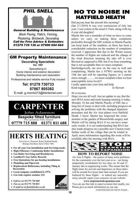 February2010 Edition - Hatfield Heath Village Magazine