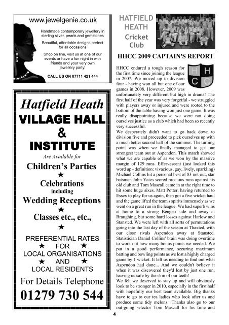 February2010 Edition - Hatfield Heath Village Magazine