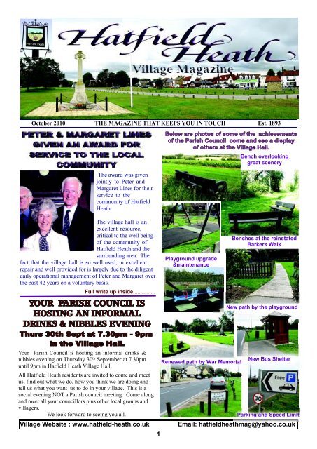 October2010 Edition - Hatfield Heath Village Magazine