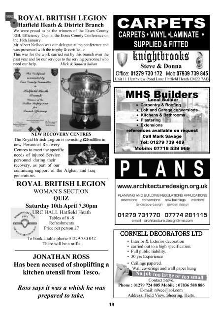 March2010 Edition - Hatfield Heath Village Magazine