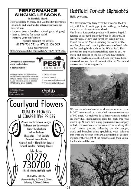 March2010 Edition - Hatfield Heath Village Magazine