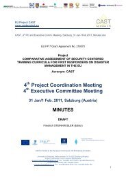 4 Project Coordination Meeting 4 Executive Committee ... - CAST