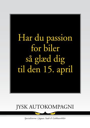 Har du passion for biler sÃ¥ glÃ¦d dig til den 15. april - Saab Klub ...