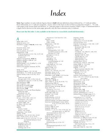 HSC Index - Cornell Lab of Ornithology