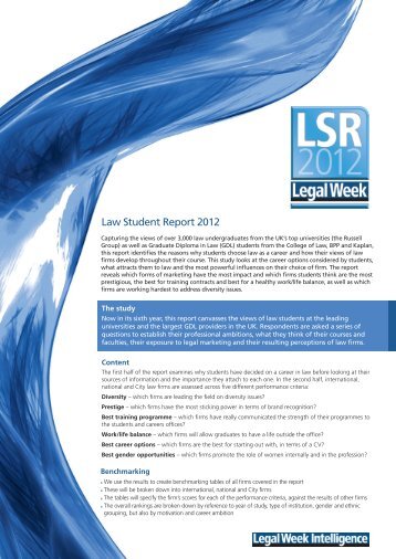 Law Student Report 2012 - Legal Week