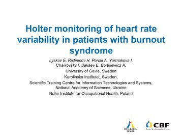 Holter monitoring of heart rate variability in patients with ... - Firstbeat