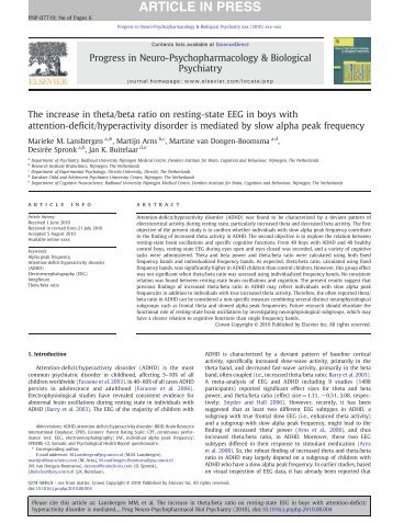 The increase in theta/beta ratio on resting-state EEG in boys with ...